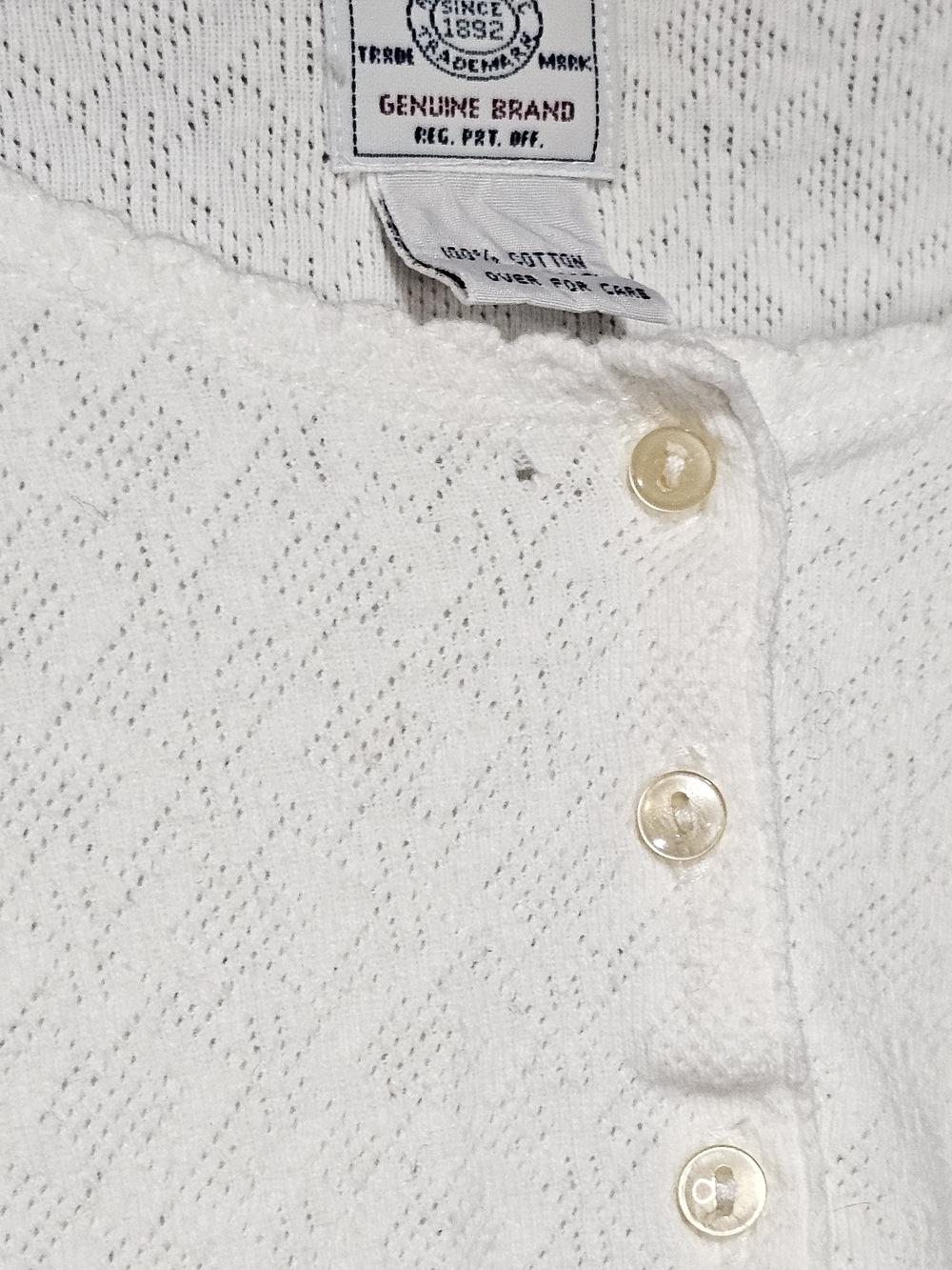 Abercrombie & Fitch Vintage 90s Y2K White Pointelle Cropped Cardigan - M - Picture 3 of 6